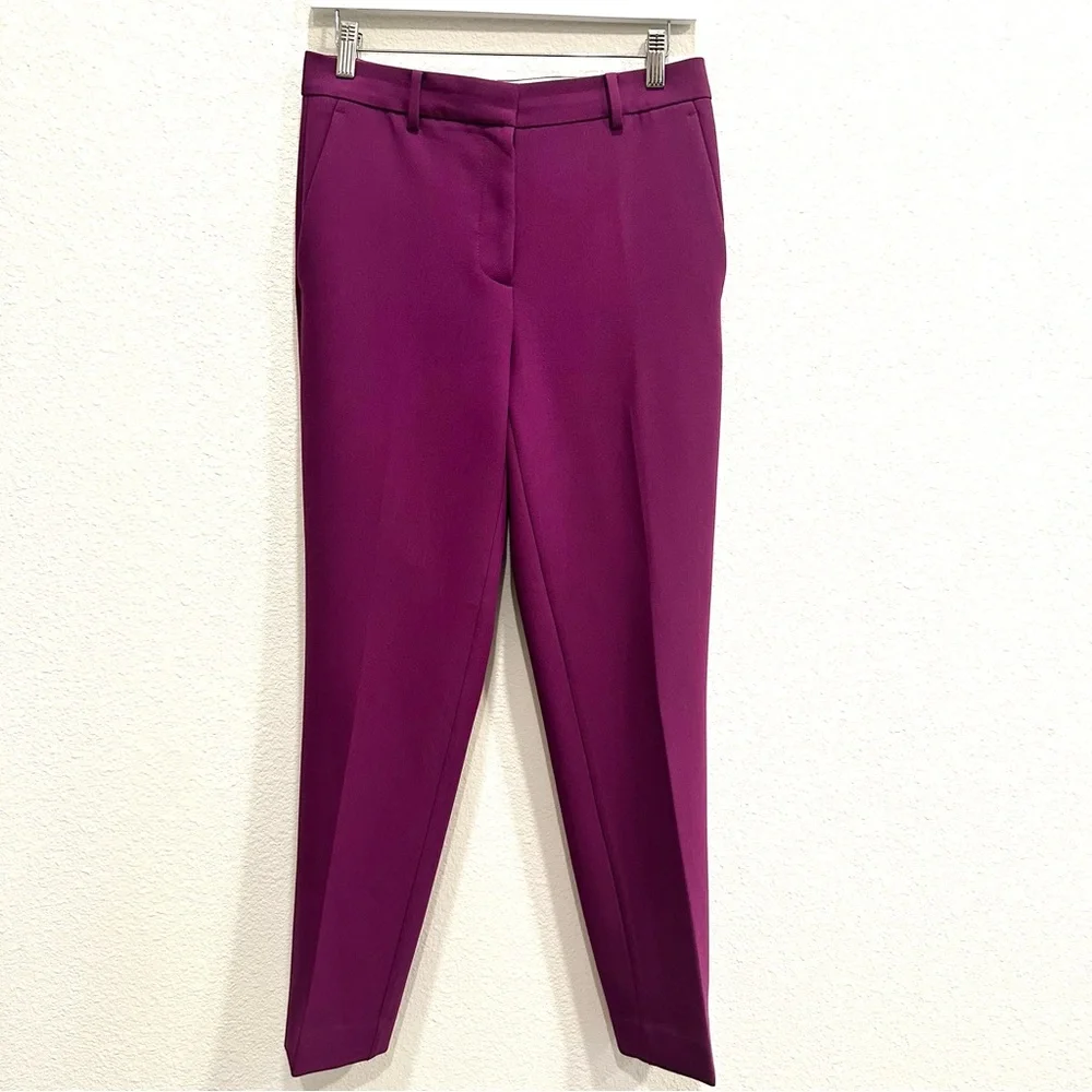 Ann Taylor Eva Ankle Pant in Pulsar Purple sz 2 - Picture 2 of 6
